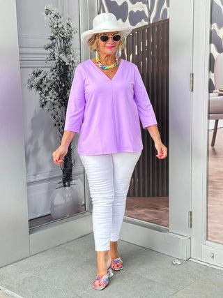TAILORED V LILAC SLEEVE LULU-B