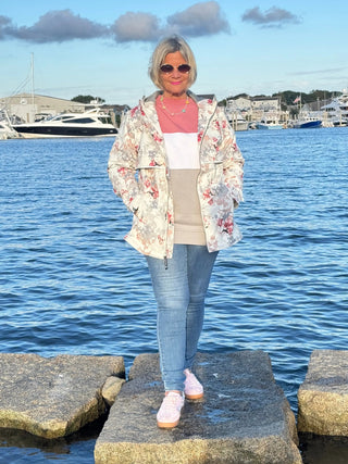 Women's New Englander® Floral Printed Rain Jacket CHARLES RIVER RAIN APPAREL