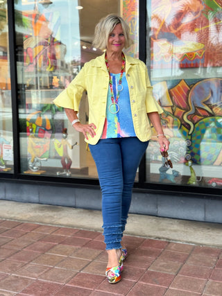 SOUTH BEACH DENIM YELLOW JACKET ETHYL JEANS