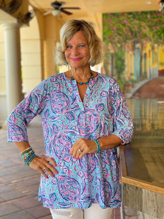 BLUE ISLE PINEAPPLELE TUNIC LULU-B