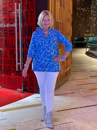 LULU-B FANTASIA BLUE TUNIC LULU-B