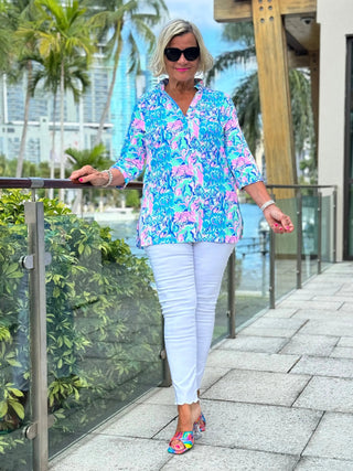 SPLASH OF PINK  TUNIC LULU-B