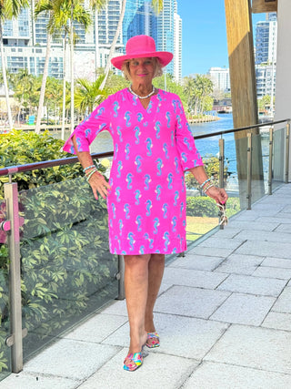 LULU B SEAHORSE BAY NOTCH SLEEVE DRESS LULU-B