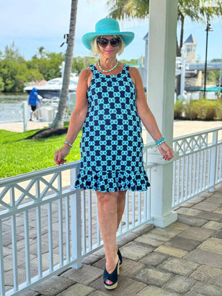 BLUE MEDALLION  HALTER RUFFLE LULU-B