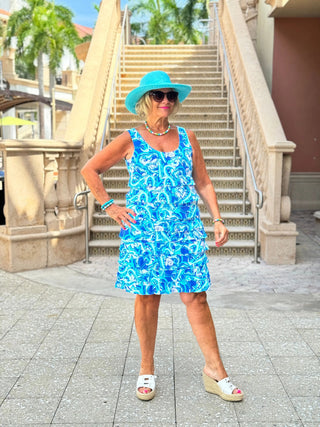 BLUE DREAMING HEARTS CHA CHA DRESS LULU-B