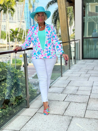 PINK PETALS FULL ZIPPER LULU-B