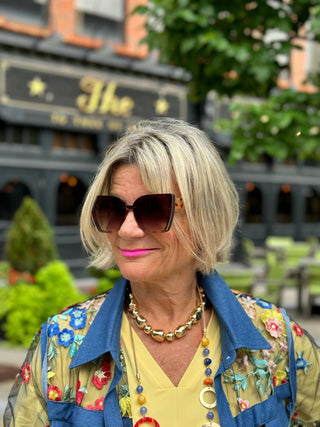 AFTERNOON AT THE GARDEN LACE NAVY DUSTER CATHYS RESORTWEAR