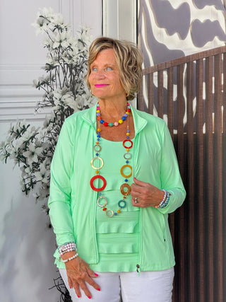 LULU-B SOFT MINT FULL ZIPER JACKET LULU-B