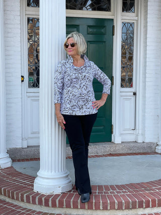 ELEGANT EXPRESSIONS RUFFLE TOP LULU-B