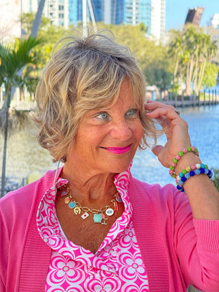 LULU B TROPIC PETALS SLEEVELESS RUFFLE TOP LULU-B