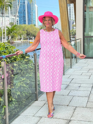 LULU B TROPIC PETALS MIDI SHIFT MAXI DRESS LULU-B