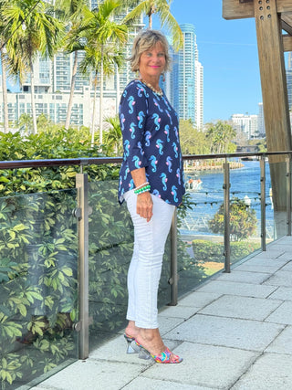 LULU B MIDNIGHT REEF ASYMMETRIC TOP LULU-B