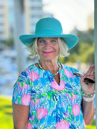 SEASHELL PINK AND BLUE SHORT SLEEVE - Cathys Place