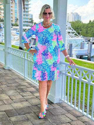 SALINA REEF RUFFLE SLEEVE DRESS LULU-B