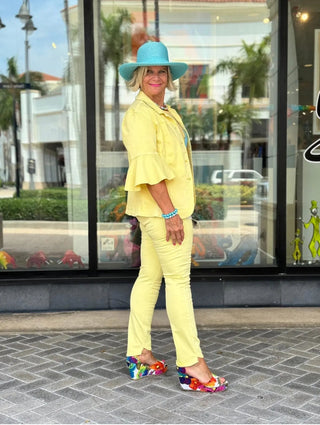 Ethyl The End Yellow Game Pant - Gloss ETHYL JEANS