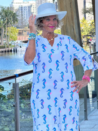 LULU B SHORELINE CHARM NOTCH SLEEVE DRESS LULU-B