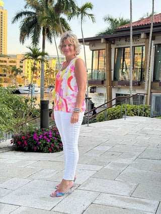 ETHYL PINK WATERCOLOR TANK ETHYL JEANS