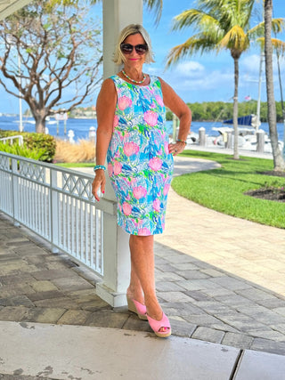SEASHELL BEACH  SHIFT DRESS - Cathys Place