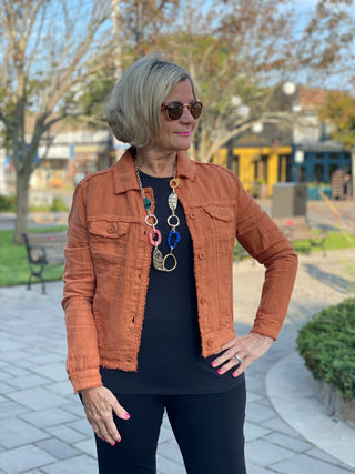 LULU-B COPPER LINEN JACKET LULU-B