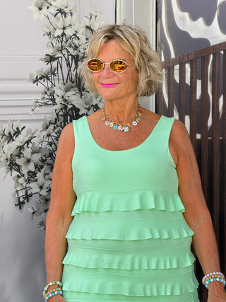 CLEAR LIME CHA CHA TANK LULU-B
