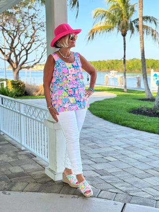 SANDY BEACH COLOR CHA CHA TANK LULU-B