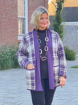 SOUTHERN NIGHTS PURPLE POCKET SWEATER Cathys Place