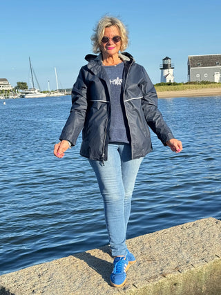 Women's New Englander® Rain Jacket NAVY Cathys Place