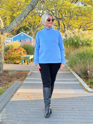 MOCK NECK CLEAR PERI TOP LULU-B