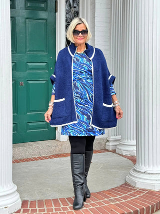 AUTUMN NAVY ZIPPER JACKET CALIFORNIA DREAMING