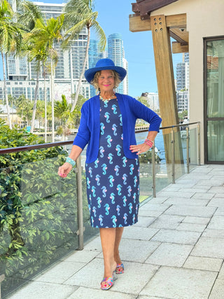 LULU B MIDNIGHT REEF MIDI SHIFT MAXI DRESS LULU-B