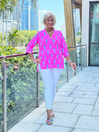 LULU B SEAHORSE BAY TUNIC LULU-B