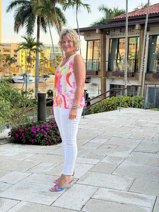 ETHYL PINK WATERCOLOR TANK ETHYL JEANS