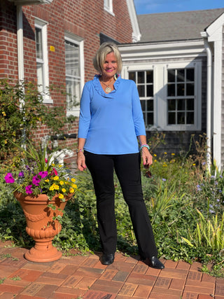 LULU-B SOLID PERRI RUFFLE TOP LULU-B