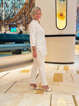 LULU-B WHITE GOLD TUNIC LULU-B