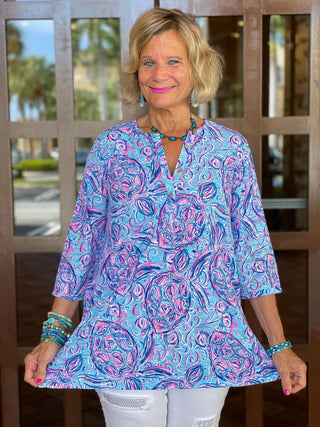 BLUE ISLE PINEAPPLELE TUNIC LULU-B