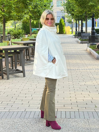 Ivory  Womens Cape Poncho Coat Cathys Place