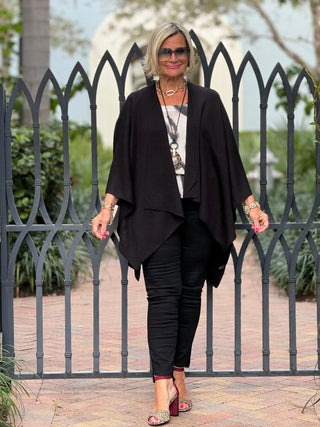 BLACK TWO WAY WRAP CALIFORNIA DREAMING