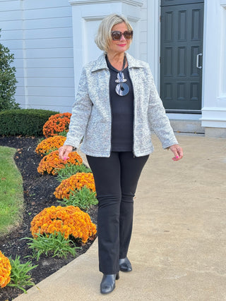 STYLING TWEED FULL ZIPPER JACKET Cathys Place