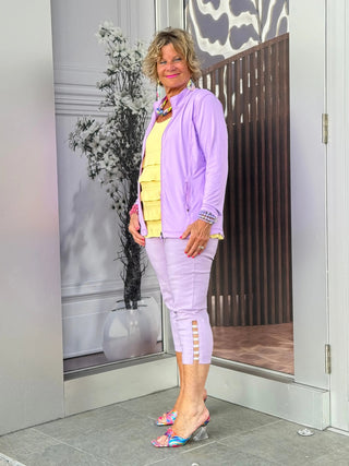 LULU-B EMBELISHED LILAC CAPRI LULU-B