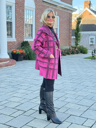 SOUTHERN NIGHTS BURGUNDY POCKET SWEATER Cathys Place