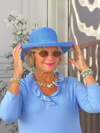 LULU-B CLEAR PERI RUFFLE TOP LULU-B