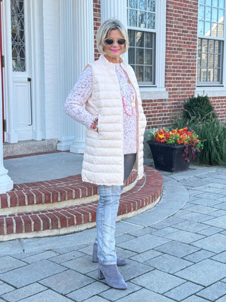 LULU-B BLUSH PUFFER VEST LULU-B