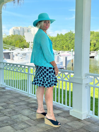 BLUE MEDALLION  HALTER RUFFLE LULU-B