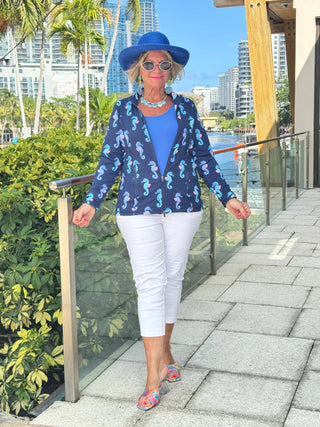 LULU B MIDNIGHT REEF FULL ZIPPER JACKET LULU-B