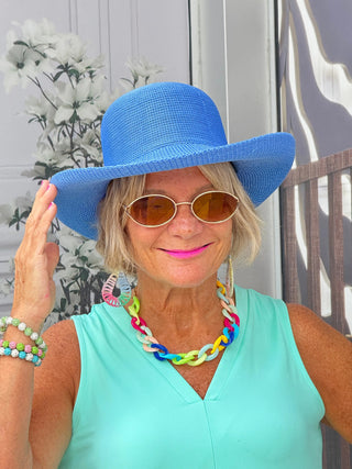 TAILORED AQUA BLUE V-NECK LULU-B