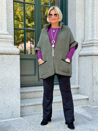 AUTUMN OLIVE ZIPPER JACKET CALIFORNIA DREAMING