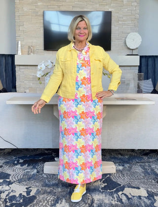 PALM BEACH  GARDEN RUFFLE MAXI DRESS - Cathys Place