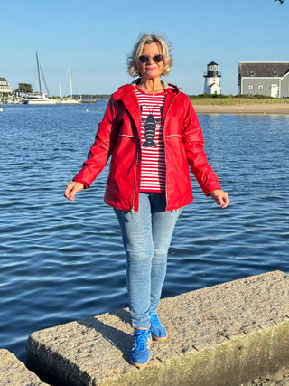 Women's New Englander® Rain Jacket RED Cathys Place