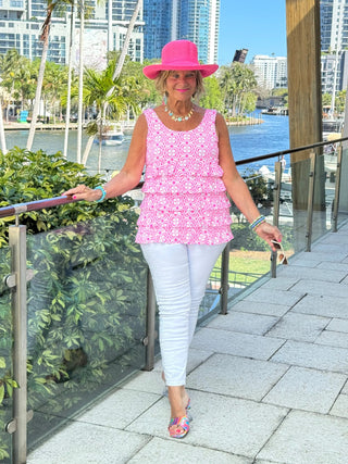 LULU B TROPIC PETALS CHA CHA TANK LULU-B