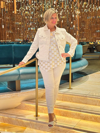 LULU-B CREAM VELOUR PANTS LULU-B